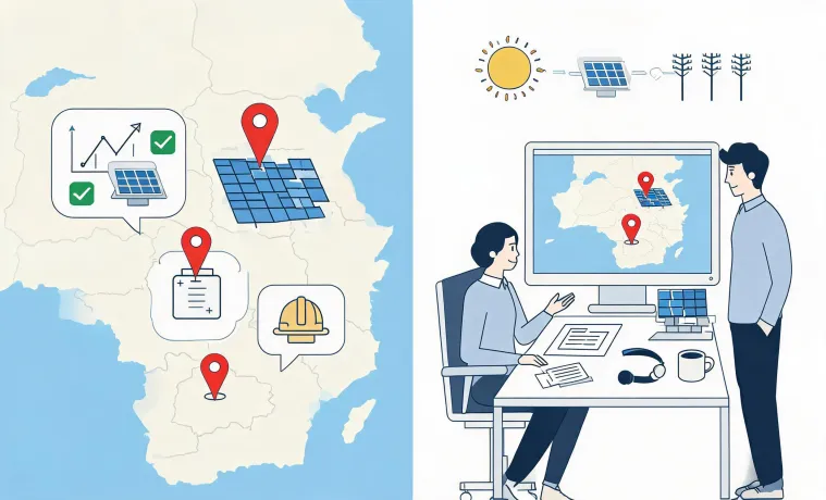 Solar project support planning map